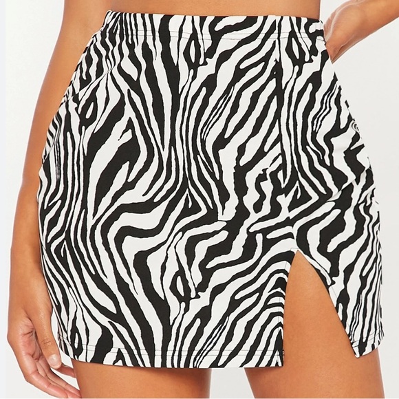 SHEIN Dresses & Skirts - Shein Zebra Print Mini Skirt Petite Small